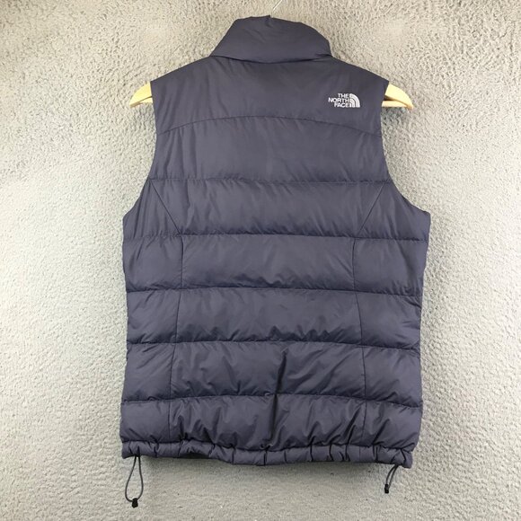 North Face Women Puffer Coat Vest Full Zip 700 Fill Goose Down Winter Purple S - Picture 2 of 13
